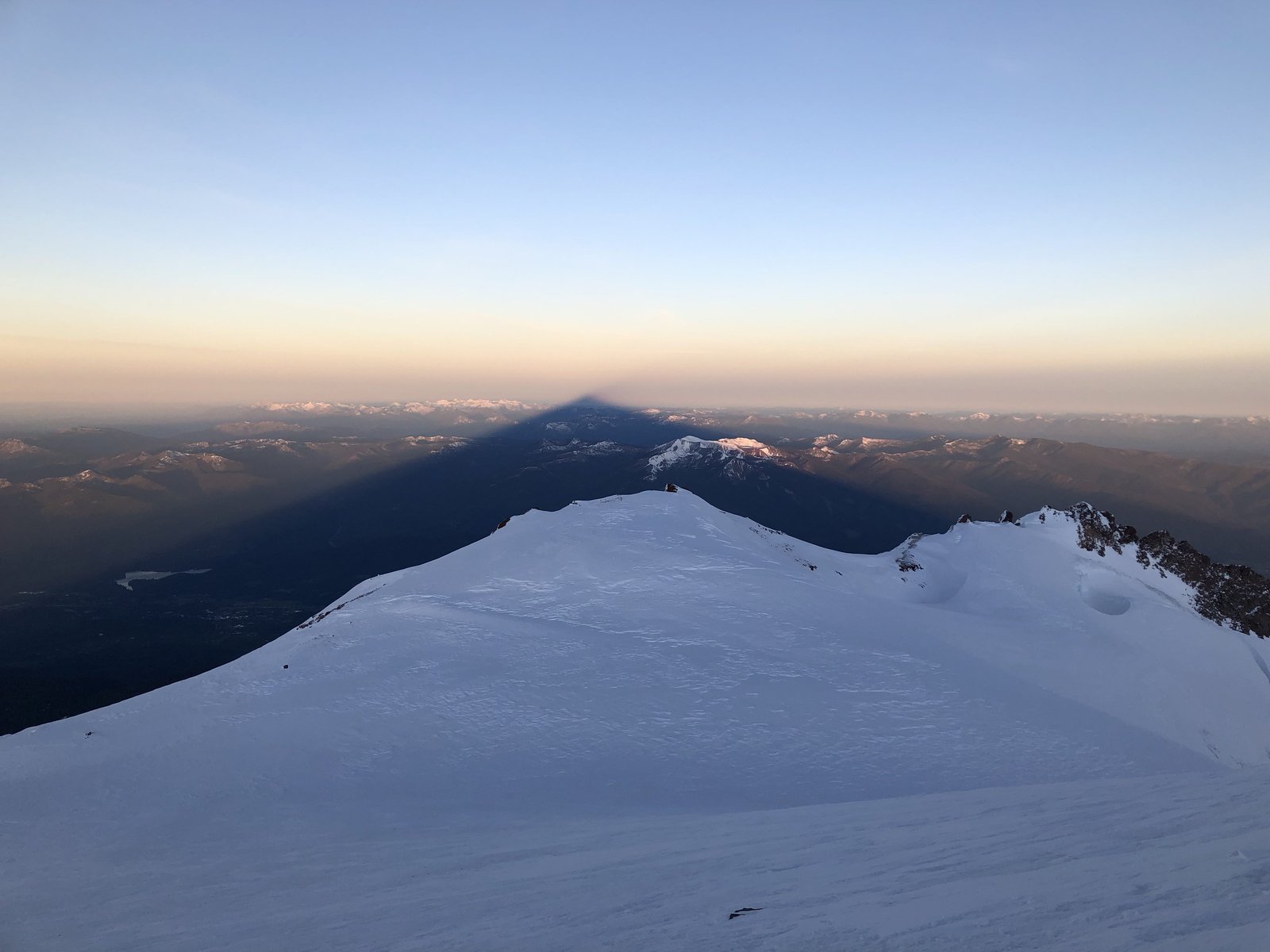 Shasta shadow sunrise